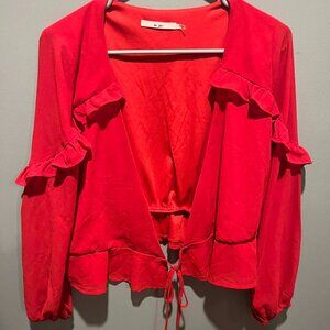 Mi Ami Wrap Blouse Medium